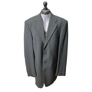 Monsieur by Givenchy Black Wool Blazer Men’s 40L 3 Button Classic Tailored